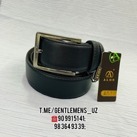 Мужской Ремень "ALON LEATHER" Джинсовый