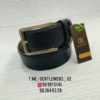 Мужской Ремень "ALON LEATHER" Джинсовый