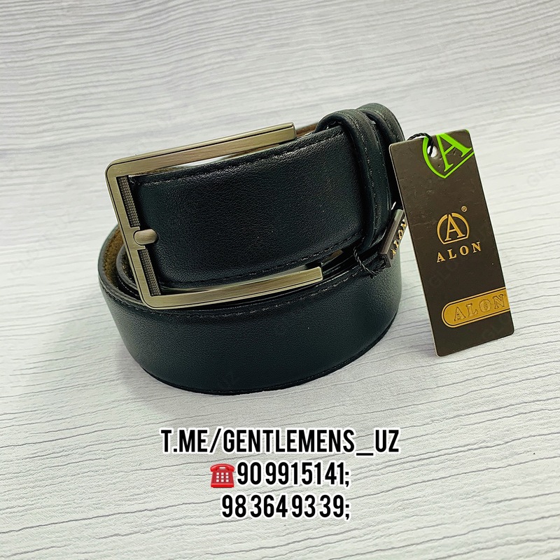 Мужской Ремень "ALON LEATHER" Джинсовый