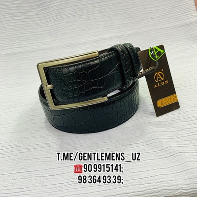 Мужской Ремень  Мужской Ремень "ALON LEATHER" Джинсовый