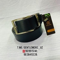 Мужской Ремень "ALON LEATHER" Джинсовый