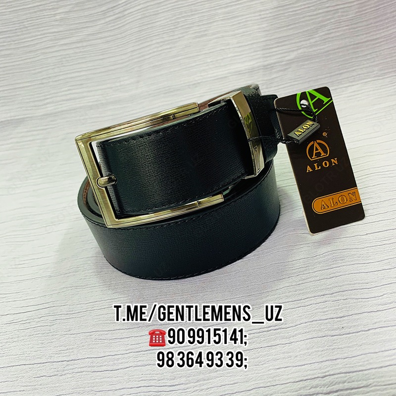 Мужской Ремень "ALON LEATHER" Джинсовый