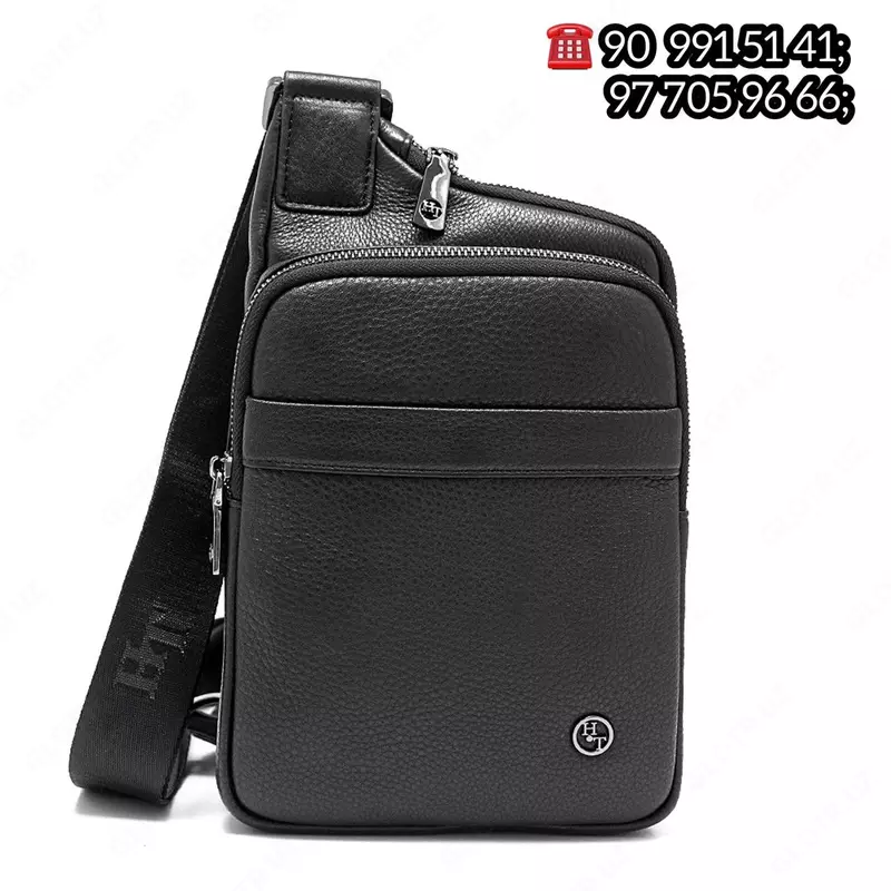 Haqiqiy charm erkaklar sumkasi