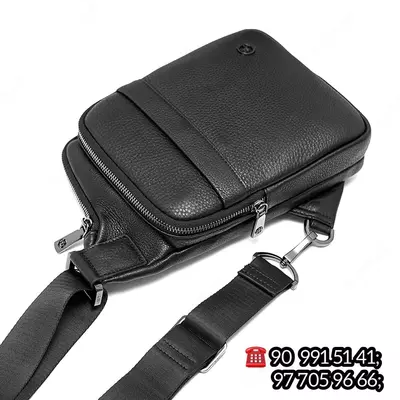 Haqiqiy charm erkaklar sumkasi