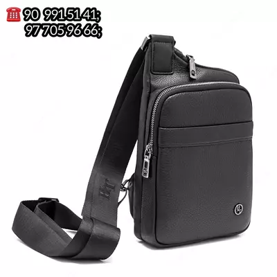 Haqiqiy charm erkaklar sumkasi