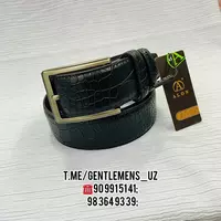 Мужской Ремень "ALON LEATHER" Джинсовый - 82 000 сум