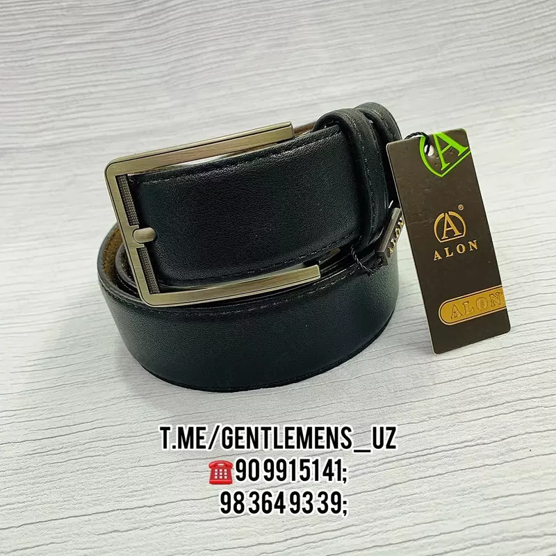 Мужской Ремень "ALON LEATHER" Джинсовый - 82 000 сум