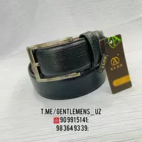 Мужской Ремень "ALON LEATHER" Джинсовый - 82 000 сум