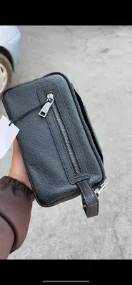 Мужская кожаная барсетка Hermes в чёрном цвете - 375 000 сум / шт