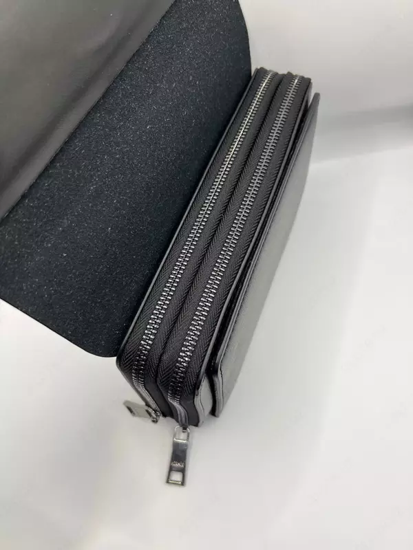 Мужской кожаный портмоне Hermes в чёрном цвете - 188 000 сум