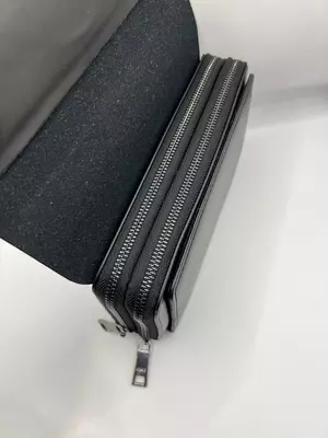 Qora Hermes erkaklar charm hamyoni