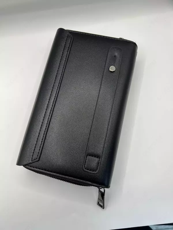 Мужской кожаный портмоне Hermes в чёрном цвете Только в розницу