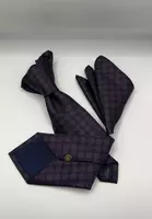 Мужской галстук фиолетового цвета с кругами (Турция)