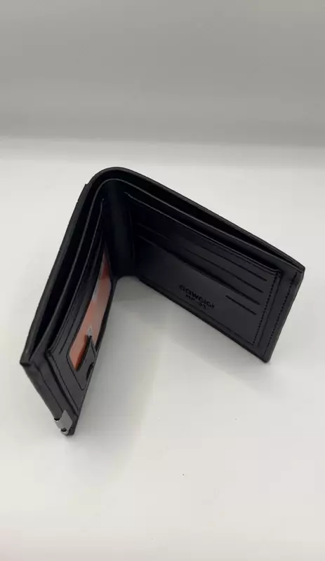 Мужской портмоне из экокожи с молнией — чёрный цвет - 48 000 сум