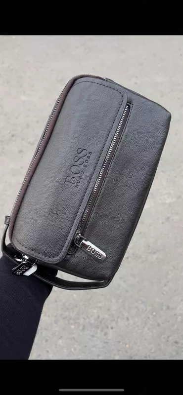 Мужская сумка Hugo Boss стиль (коричневая