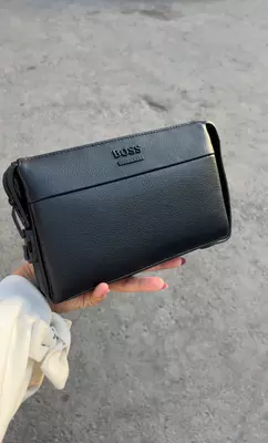 Мужская барсетка Hugo Boss стиль (чёрная