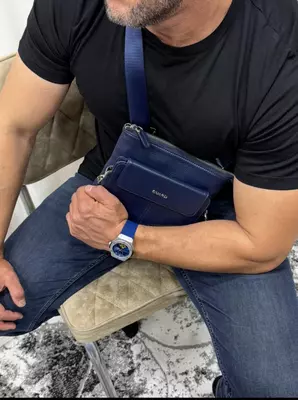 Мужская сумка через плечо Guard стиль (тёмно-синяя) кожа - 1 550 000 сум / шт