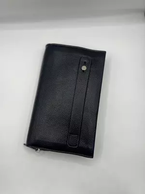 Чёрное портмоне Cantlor из эко-кожи