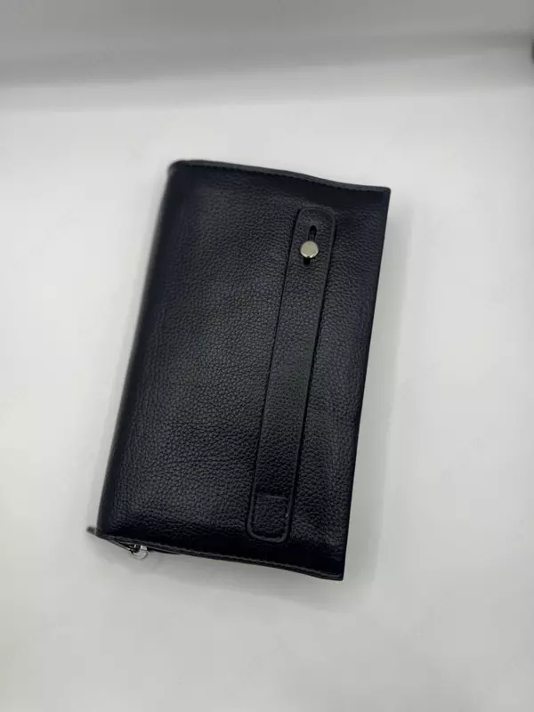 Чёрное портмоне Cantlor из эко-кожи