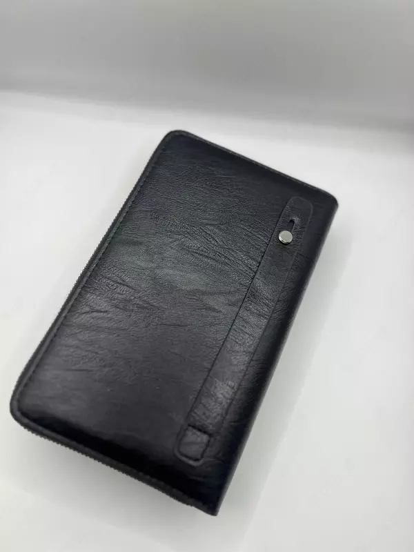 Чёрное портмоне Hugo Boss из эко-кожи