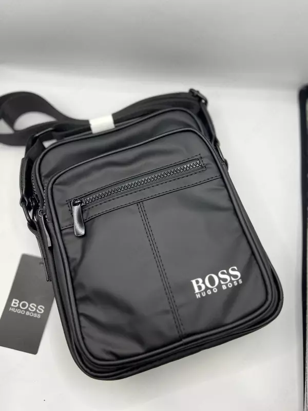 Тёмно-синяя сумка через плечо Hugo Boss