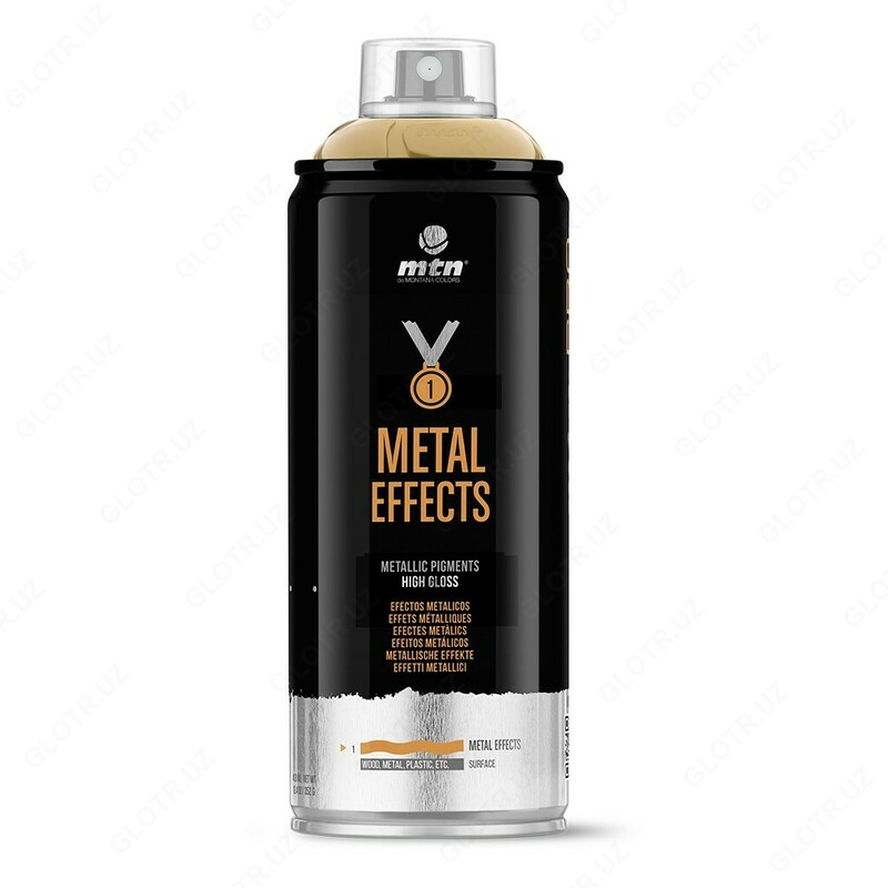 АЭРОЗОЛЬНАЯ КРАСКА MONTANA COLORS MTN PRO с металлическим эффектом MTN PRO Gold Chrome 400ml