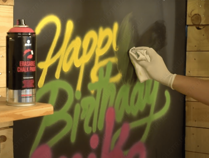 Аэрозольная стираемая краска–мел для доски MTN PRO Erasable Chalk Paint 400ml - 100 000 сум