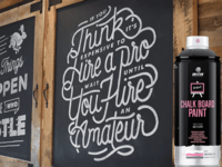 Аэрозольная краска для создания грифельной доски MTN PRO Chalk Board Paint Black - Modern Art Creator OOO