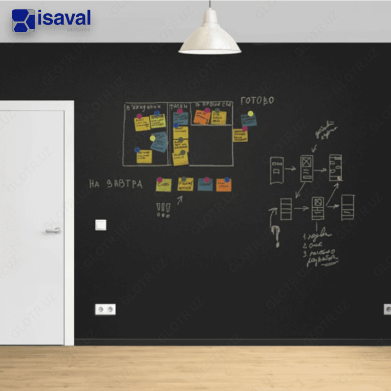 Shlangi taxtalar uchun qora suv bazlı bo'yoq Kids Spaces Blackboard 0