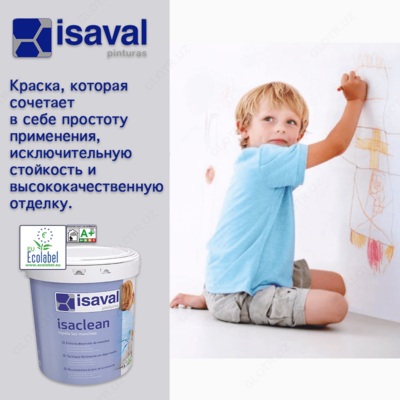 Akril bilan yuviladigan bo'yoq ISAVAL Isaclean repele las manchas Chakana savdo