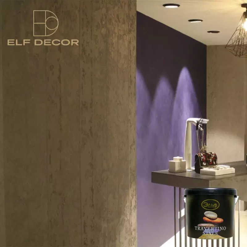   Декоративная фактурная штукатурка Travertino Style  для создания натурального камня