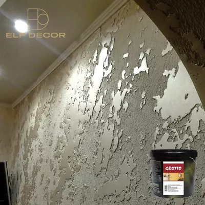 Grotto dekorativ teksturali suvoq, beton taqlid qilish uchun