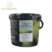 Декоративная краска Feerie White Silver Light  искрящееся покрытие меняющее облик помещения