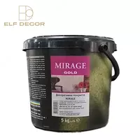 Декоративная краска Mirage Gold  бархатистая текстура с золотистым металлическим и перламутровым эффектом