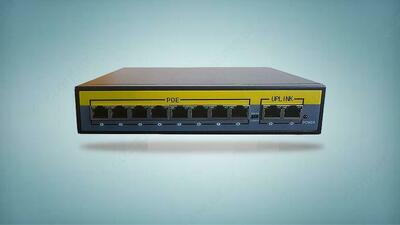 PoE коммутатор 8+2 (10/100 мбит/с)
