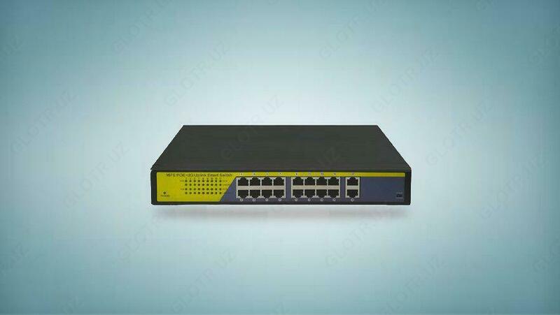 PoE коммутатор 16+2 + 1 SFP порт (10/100/1000 мбит/с )