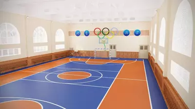 Спортивное покрытие из ПВХ. Спортивный линолеум “Sanfa Sport” (с выполнением работ ).