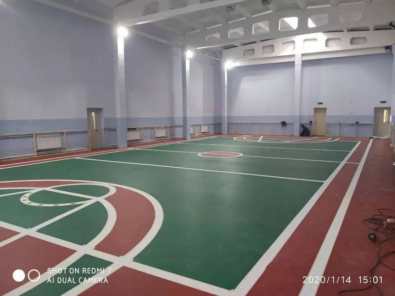 169 000 so'm PVXdan tayyorlangan sport qoplamasi. “Sanfa Sport” sport linoleumi (ish bajarilishi bilan birga).