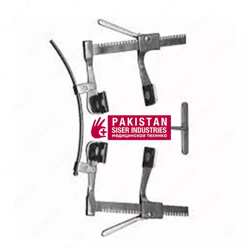 Kokrak boshligi uchun egizak tokchali retraktor