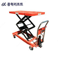 Двухступенчатый ручной гидравлический мобильный подъемный стол JHP-500D / JHP-1000D