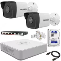 Готовый комплект IP-Видеонаблюдения на 2 камеры "Hikvision" 2мпх