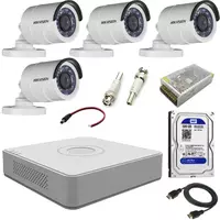 4 ta kamerali "Hikvision" 2 mpx uchun tayyor HD-CCTV to'plami