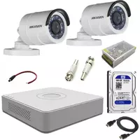 Готовый комплект HD-Видеонаблюдения на 2 камеры "Hikvision" 2мпх
