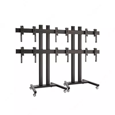 Ochiq mobil stend "Pedestal" video devorlar va monitorlar uchun 2 x 2 m