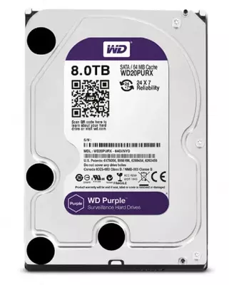 Жесткий диск "Western Digital WD Purple" 8 ТБ (WD80PURX-78)