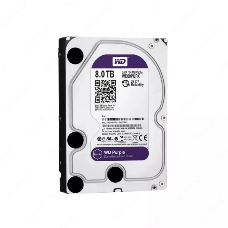 Жесткий диск Dahua Surveillance "Western Digital WD Purple" 8 ТБ (WD80PURX) Оригинал