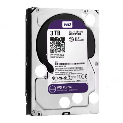 Жесткий диск "Western Digital WD Purple" 3 ТБ (WD30PURX-78)