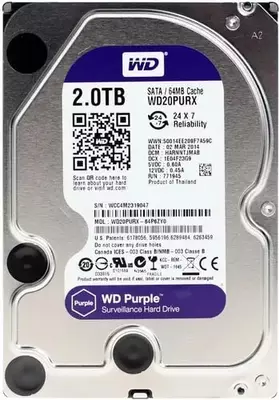 Жесткий диск "Western Digital WD Purple" 2 ТБ (WD20PURX-78) Оригинал