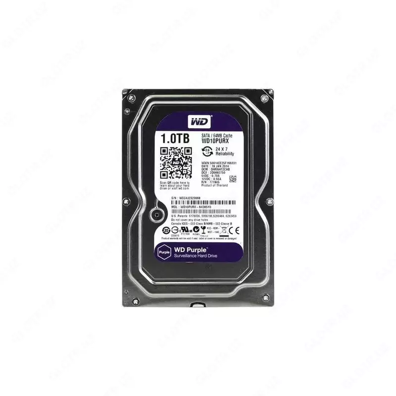 Жесткий диск "Western Digital WD Purple" 1 ТБ (WD10PURX) Оригинал
