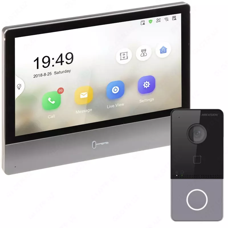 IP-видеодомофон 7" "HIKVISION DS-KH8350-WTE1 + DS-KV6103-PE1" (Wi-Fi)